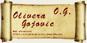 Olivera Gojović vizit kartica